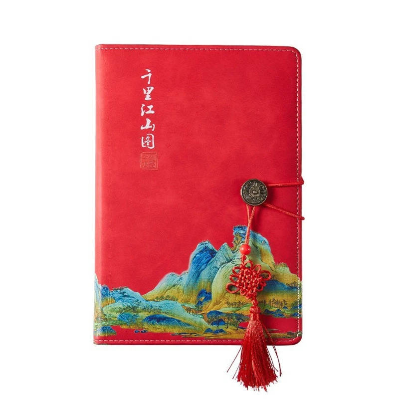 Retro สไตล์จีน Art สมุดบันทึกปกแข็ง100แผ่นกระดาษเรียงรายโรงเรียนเครื่องเขียนสำหรับห้องเรียนรางวัลของขวัญ