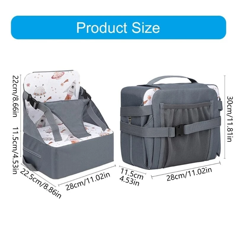 Y4QA Travel Friendly Baby Foldable with Backrest for Comfortable Dining