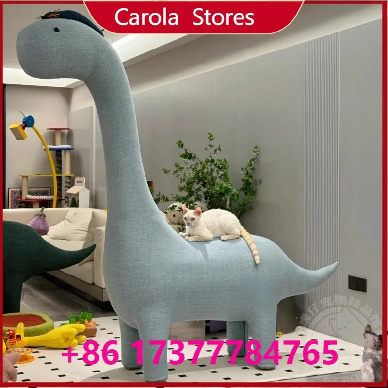 Oversized Dinosaur Shaped Cat Tree Sofa Chair, Stable Anti-tip Large Cat Climbing Frame, Multi-function Home Decor Cat Furniture