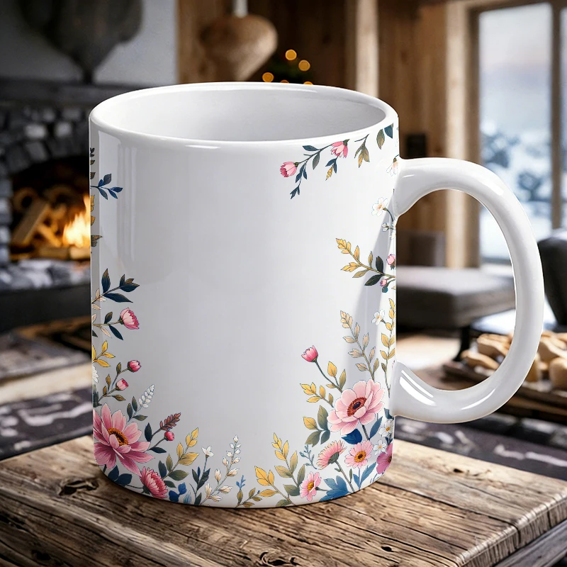 2026 Fashion NEW Mug Coffee Cup Ceramic Cup Eid al-Fitr Enchanted Garden A Whimsical Floral WonderlandEid al-Fitr NEW Mug