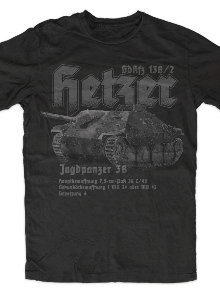 Hetzer Tank Premium Men T-Shirt Tank Panzer Force Short Sleeve Casual 100% Cotton O-Neck T Shirt