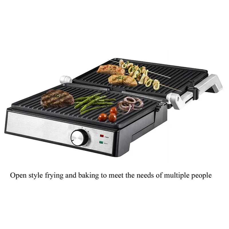 PBOBP Steak Machine Sandwich Panini Electromechanical Frying Pan Breakfast Machine Barbecue Sausage Machine Grill Oven