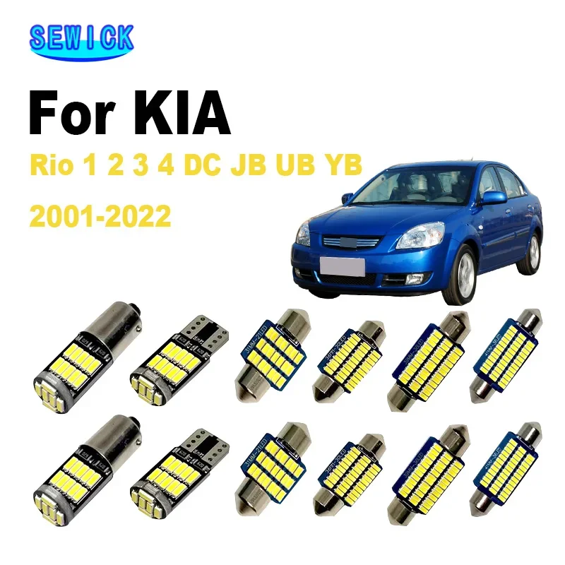 Canbus Vehicle Lamp For KIA Rio 1 2 3 4 DC JB UB YB 2001-2019 2020 2021 2022 LED Interior Dome Map Light Kit Car Led Bulbs