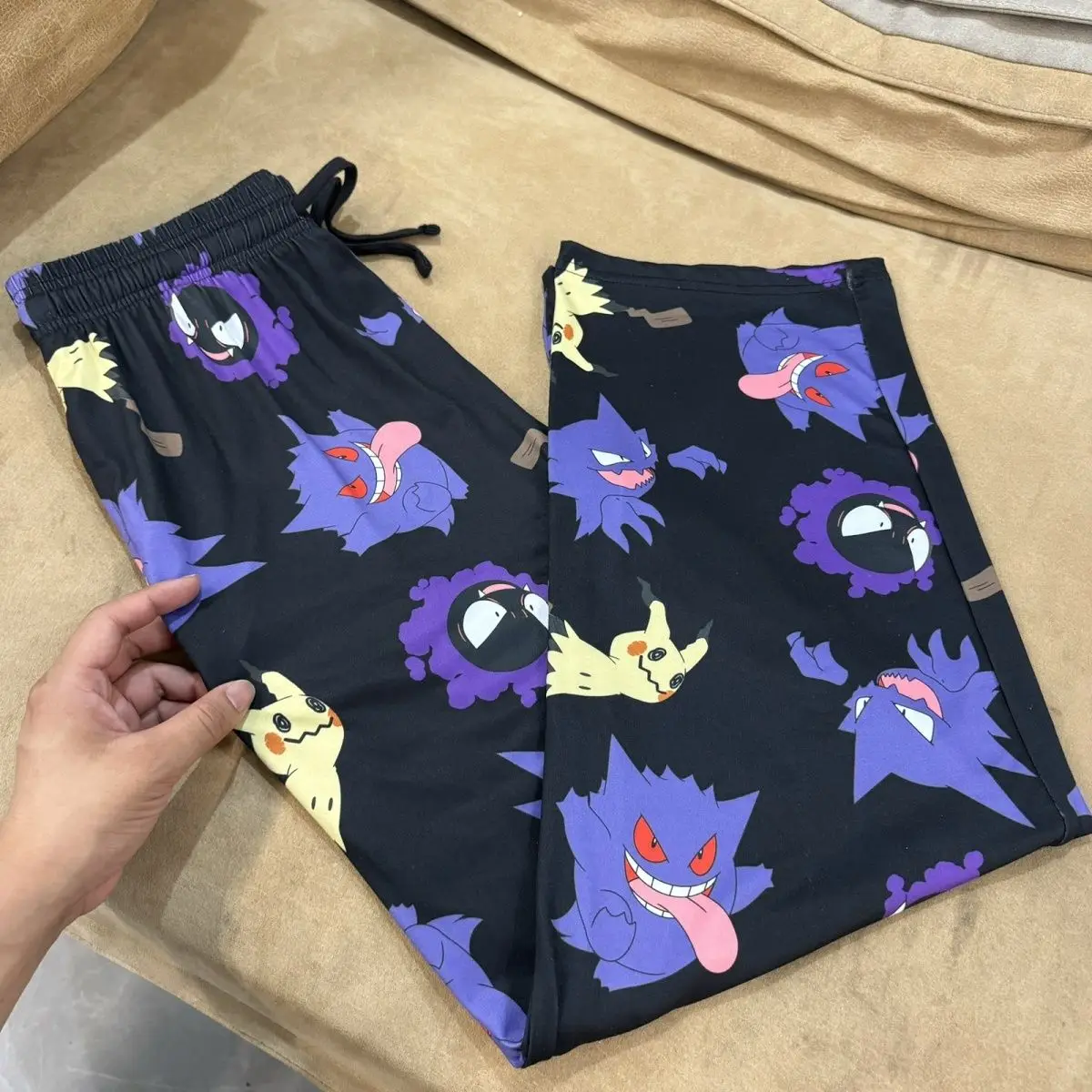 2026 جديد شبح نمط عادية ومريحة النوم السراويل مستقيم الساق الحليب الحرير لينة المشي الرجال والنساء المنزل السراويل