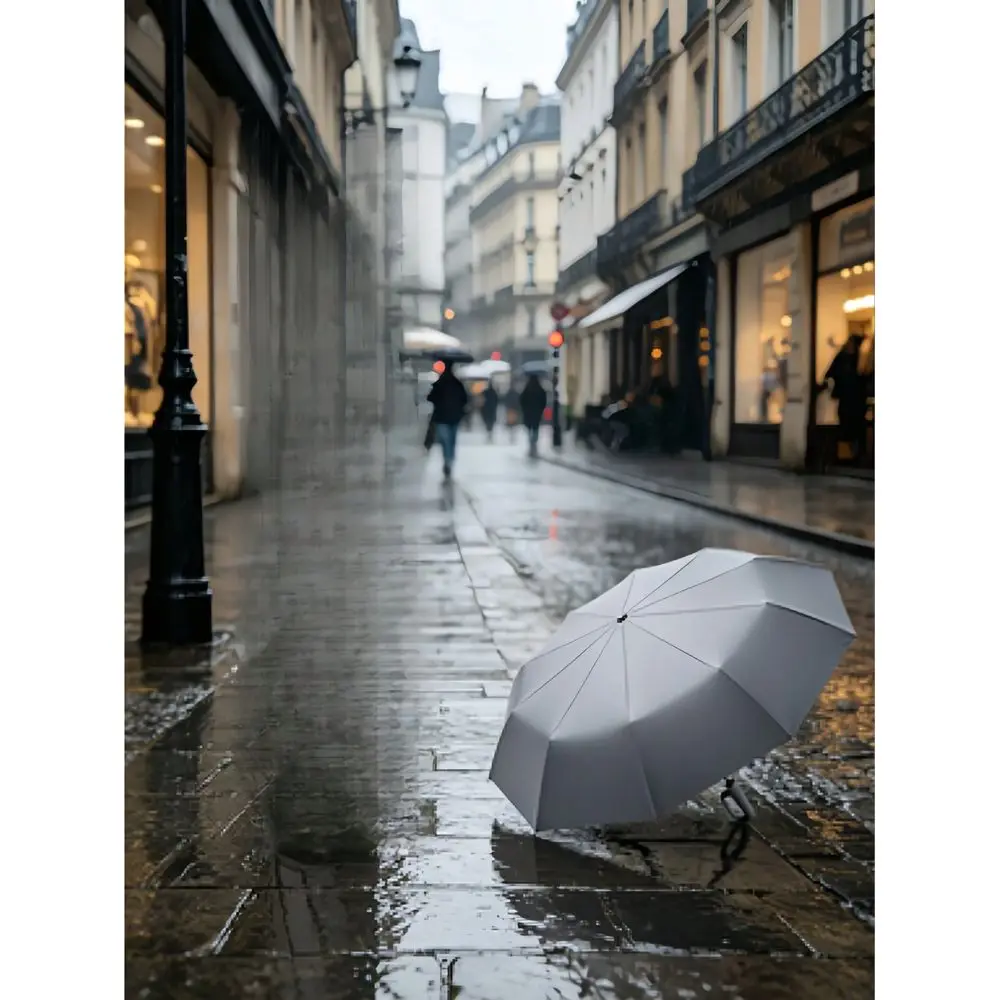 1PC Reinforced Fabric UV Protection Windproof Portable Folding Umbrella Large Coverage Solid Color For Sunny Rainy Days Travel Hiking Outdoor Sports Daily Use All Seasons Trending Umbrella