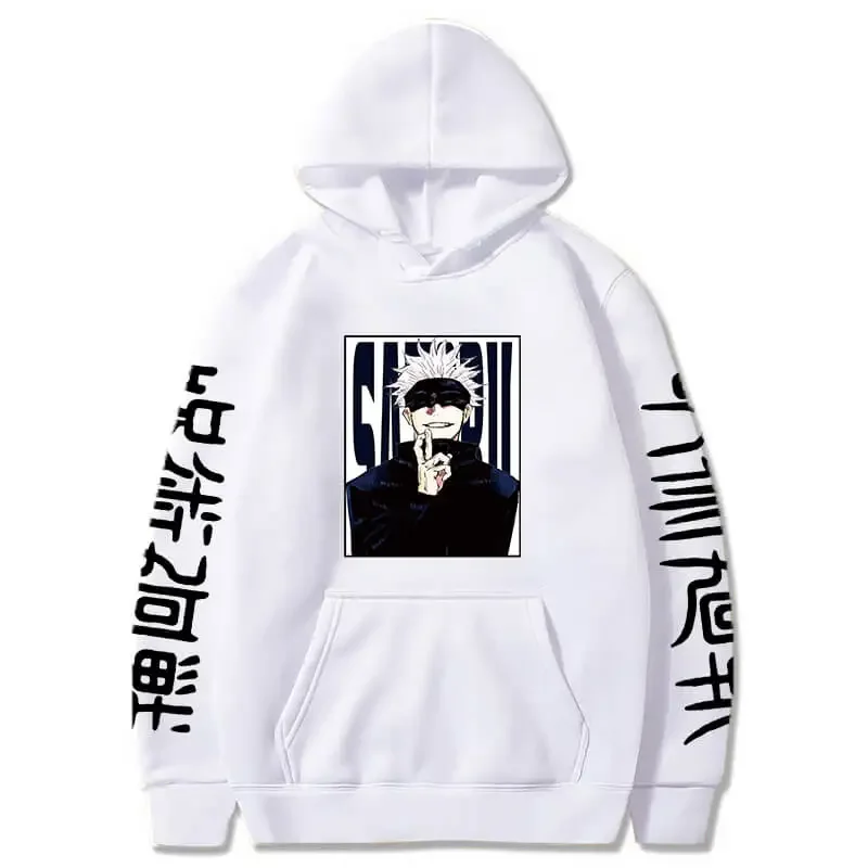 Jujutsu Kaisen Hoodies Anime Harajuku Satoru Gojo Graphic Men/Women Sweatshirts Pullovers Casual Long Sleeves Streetwear Tops