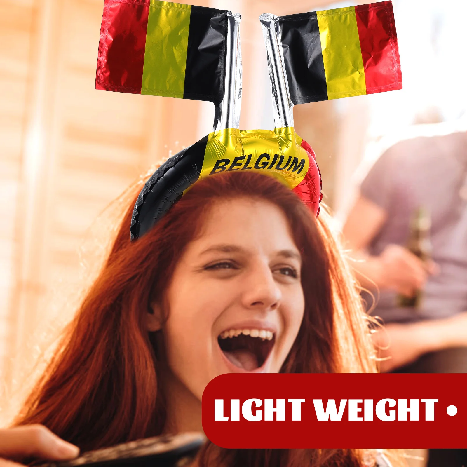 

50Pcs Flag Design Headbands Football Themed Hair Hoops for Party Fans Decorative Headband for Soccer Game Cheer Up Accessories