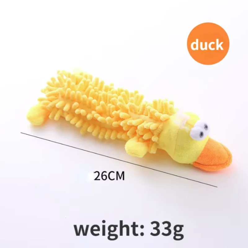 Strapazierfähiges Haustier-Hunde-Plüschtier für kleine Rassen – quietschendes Kauspielzeug in Tierform für Chihuahua Yorkshire Bichon Welpen – Detail 14