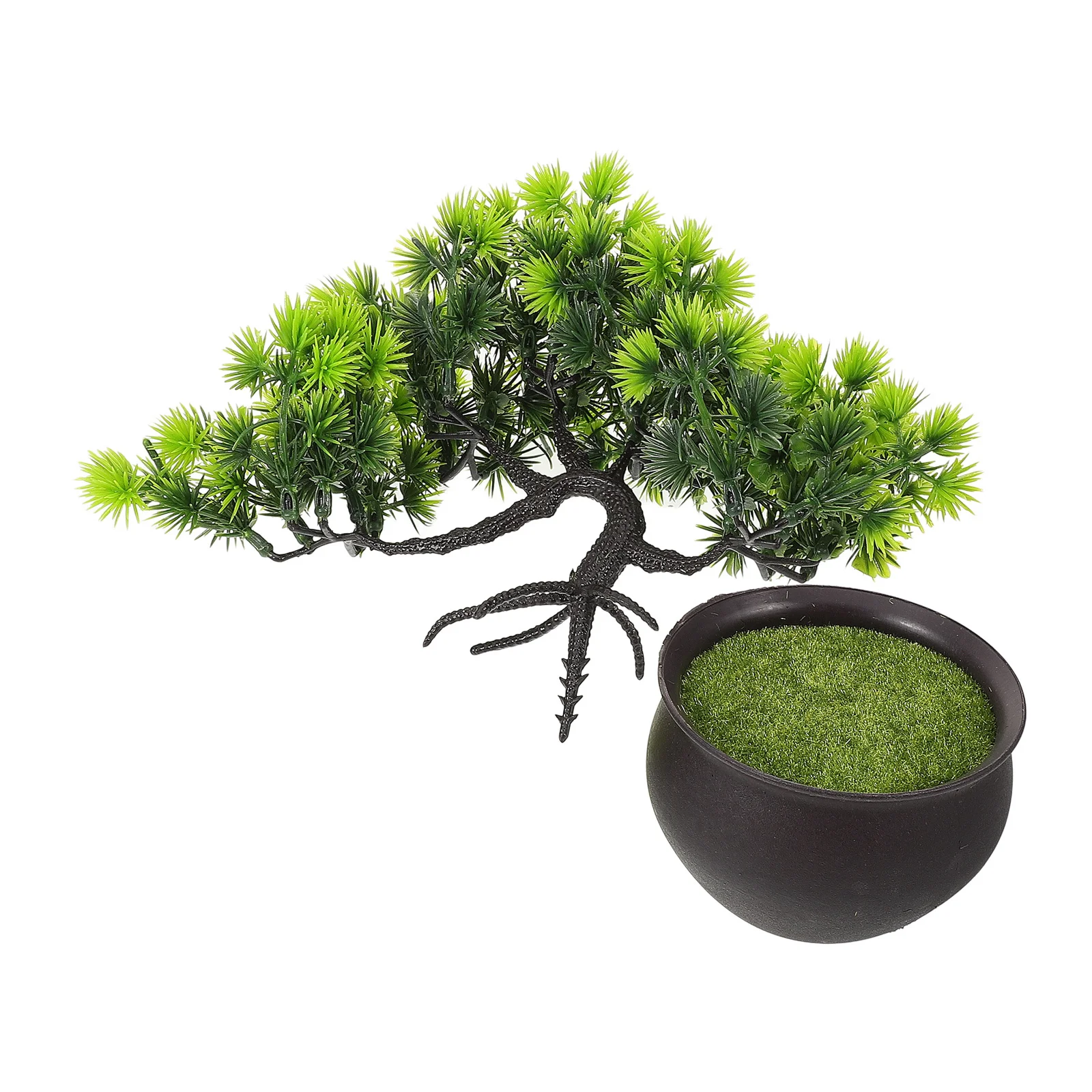 

Mini Potted Simulation Welcome Pine Tree Artificial Pine Tree Fake Plant Pot Small Lifelike Faux Plant Indoor Decoration Home