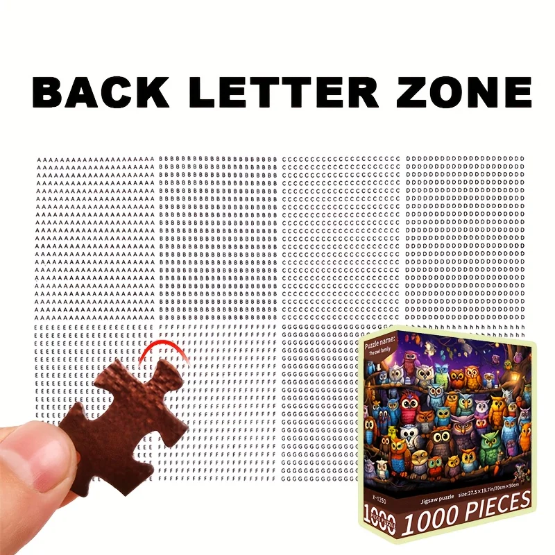 [ألغاز بومة الغابة الساحرة] 1000 قطعة من أحجية الصور المقطوعة لبوم الغابة المهيبة للبالغين - 70 × 50 سم (28 × 20 بوصة) هدية مثالية للبالغين