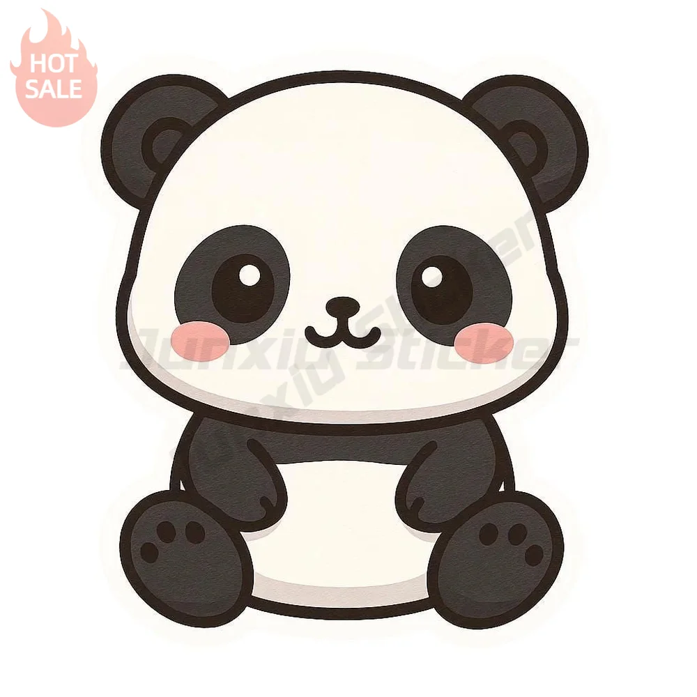 Panda Kawaii Cute Creative PVC Decal For Car Window And Luggage Sun Protection Covers Scratches Sticker Exterior Decoration