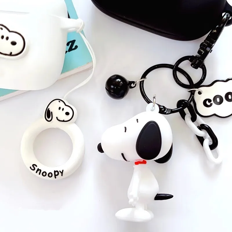 MINISO Snoopy Earphone Case for Huawei Freebuds SE/SE2 Silicone Wireless Earbuds Charging Box Protective Cover With Keychain