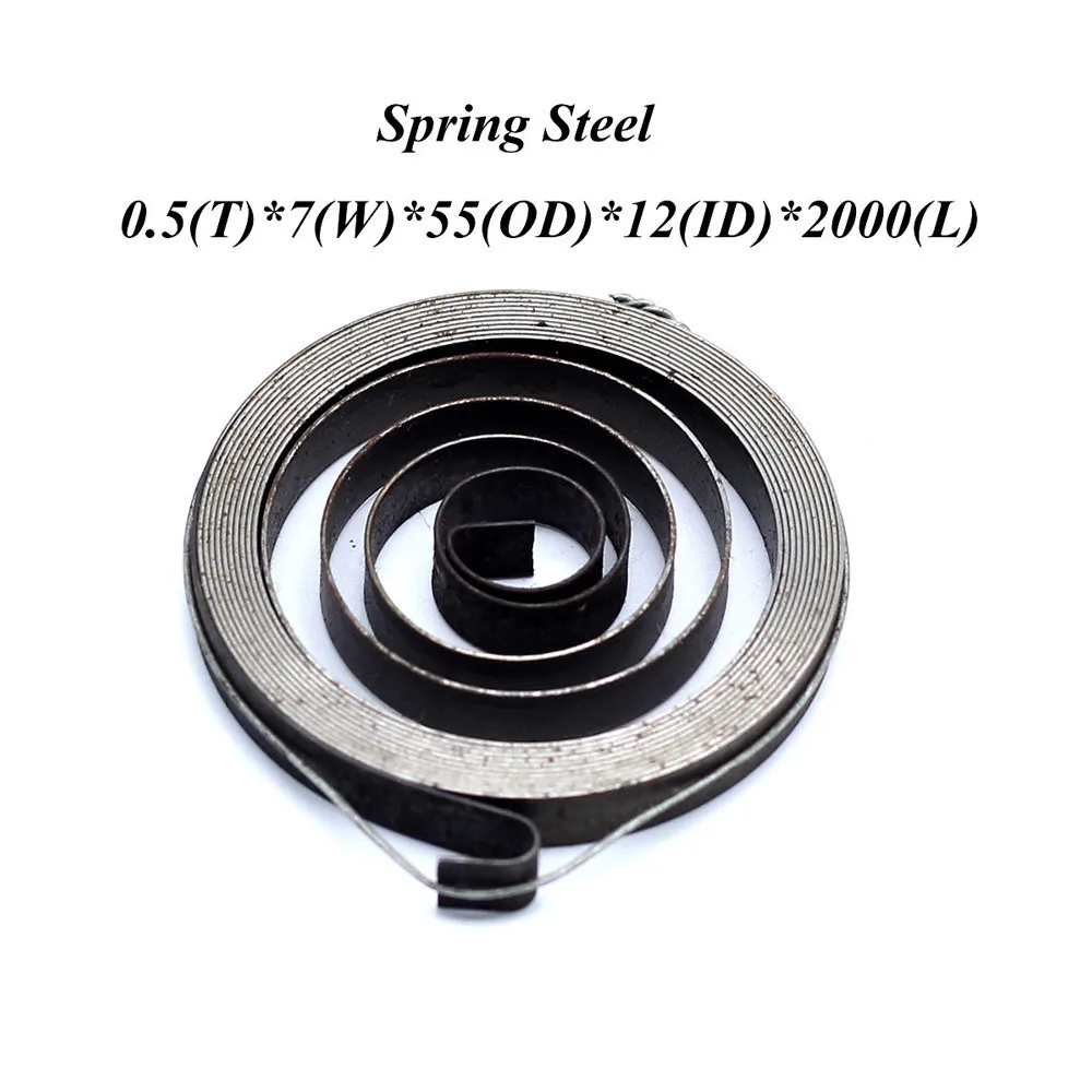 FUMAO China manufacturer flat wire rolling constant force coil spring for clockwork 0.5X7x50x18X3000mm