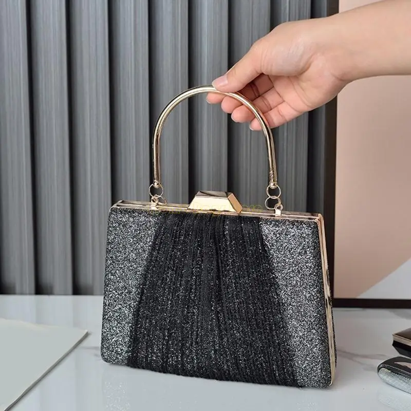 X90D Parkling Pu Leather Crossbody 3 Way Carry Designshoulder Bag حقيبة يد غير رسمية مثالية للليل