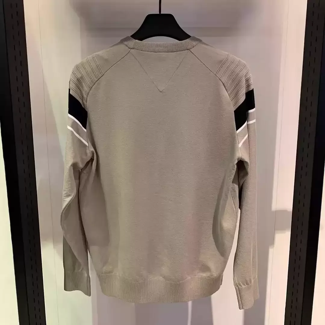 Men's Golf Sweater 2026 Fall New Korean Style Thermal Fleece Lined Multi Color Crew Neck Long Sleeve Breathable Stretch Comfort