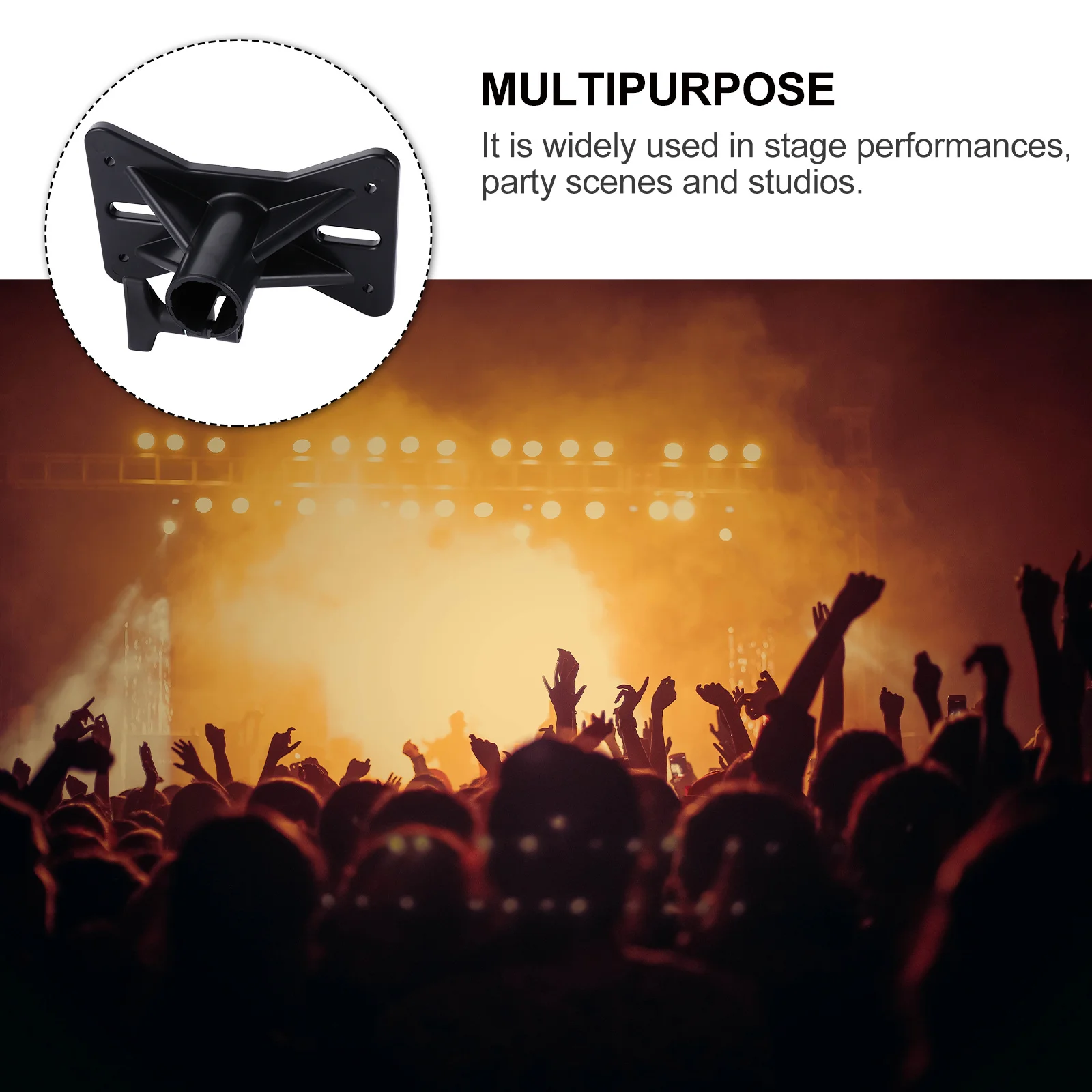 2 قطعة علبة مكبر الصوت حامل ثلاثي القوائم عالي التحمل لمكبرات الصوت على رف الكتب والمكتب ودعامة الاستوديو وحامل ثلاثي القوائم عالي التحمل للاستخدام باللون الأسود