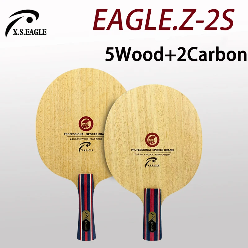

Aggressive Style Rackets Eagle Z-2S Table Tennis Rackets Baseplate Thin Handle 5 Wood+2 NANO Carbon Ping Pong Paddle Blade