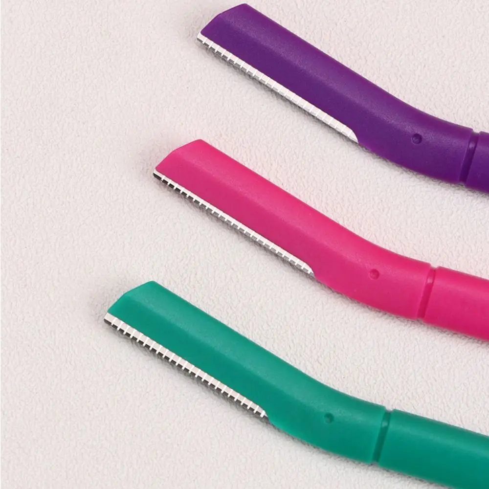 Rasoio per sopracciglia portatile con manico dritto macro Rasoio per sopracciglia multifunzione antiscivolo Strumenti per trucco multiuso durevoli Ragazza