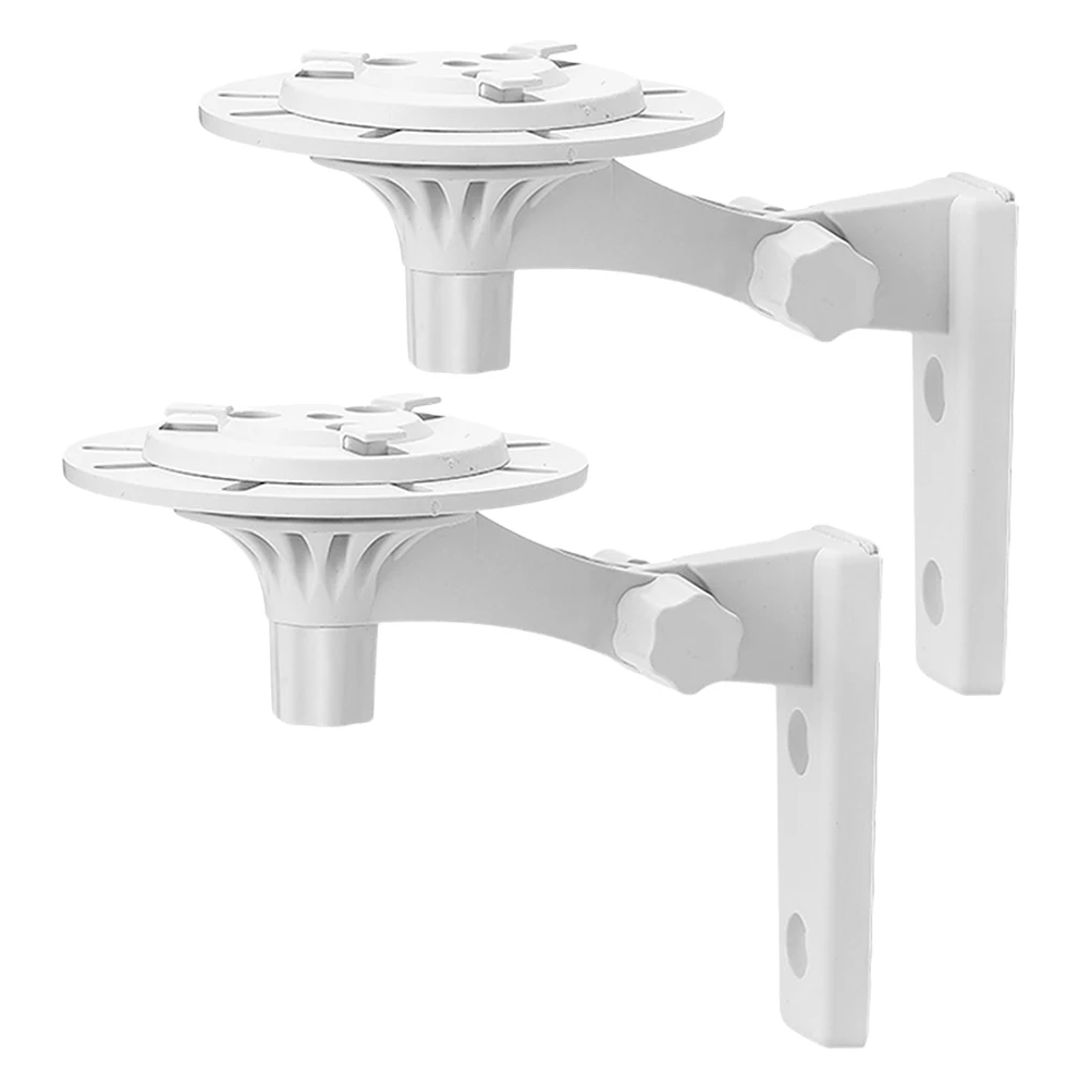

2pcs Camera Bracket Wall Mount Adjustable Holder White Spacesaving Multifunctional No Drilling Network Compatibility Durable