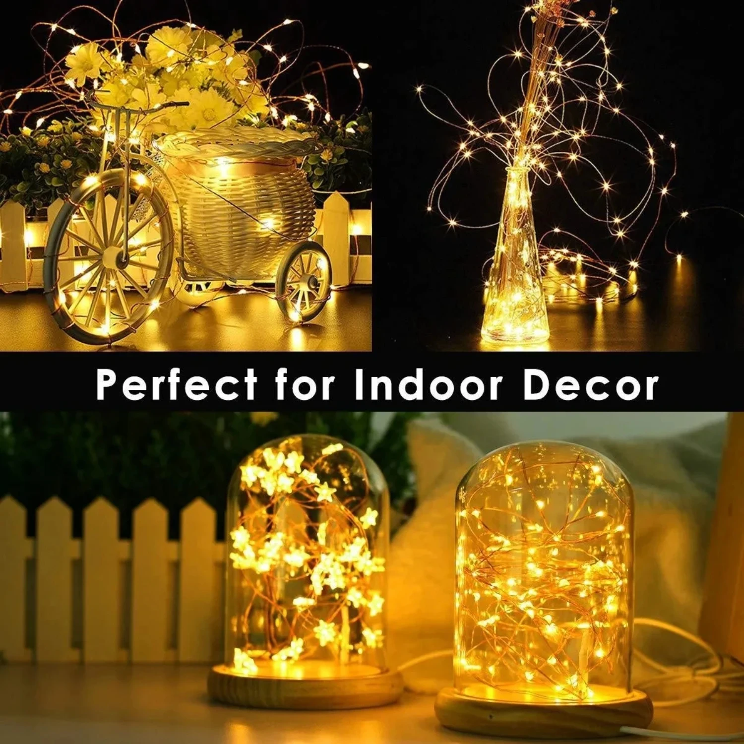 Impressionantes e festivas guirlandas de fadas com luz USB para casamento, Natal e decoração de feriados – lâmpadas perfeitas durante todo o ano com R