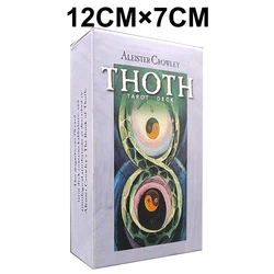Small Crowley Thoth Divination Tarot Deck with Guide Book 78 Tarot Deck Telling Game for Beginners and Experts