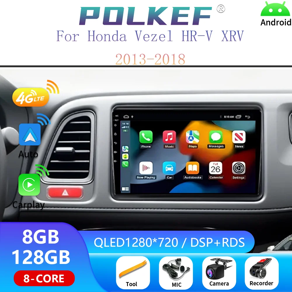 

2013 2014 2015 2016 2017 2018 Multimedia Stereo Player GPS Navigation Wifi 4G Android Carplay Auto for Honda Vezel HR V HRV XRV