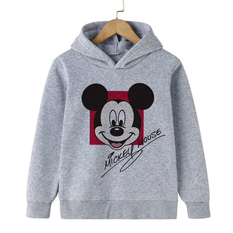 Sweatshirts Cartoon Children Cute Manga Anime Disney Mickey Minnie Mouse Hoodie Clothes Kid Girl Boy Sweatshirt Hoody Baby Top