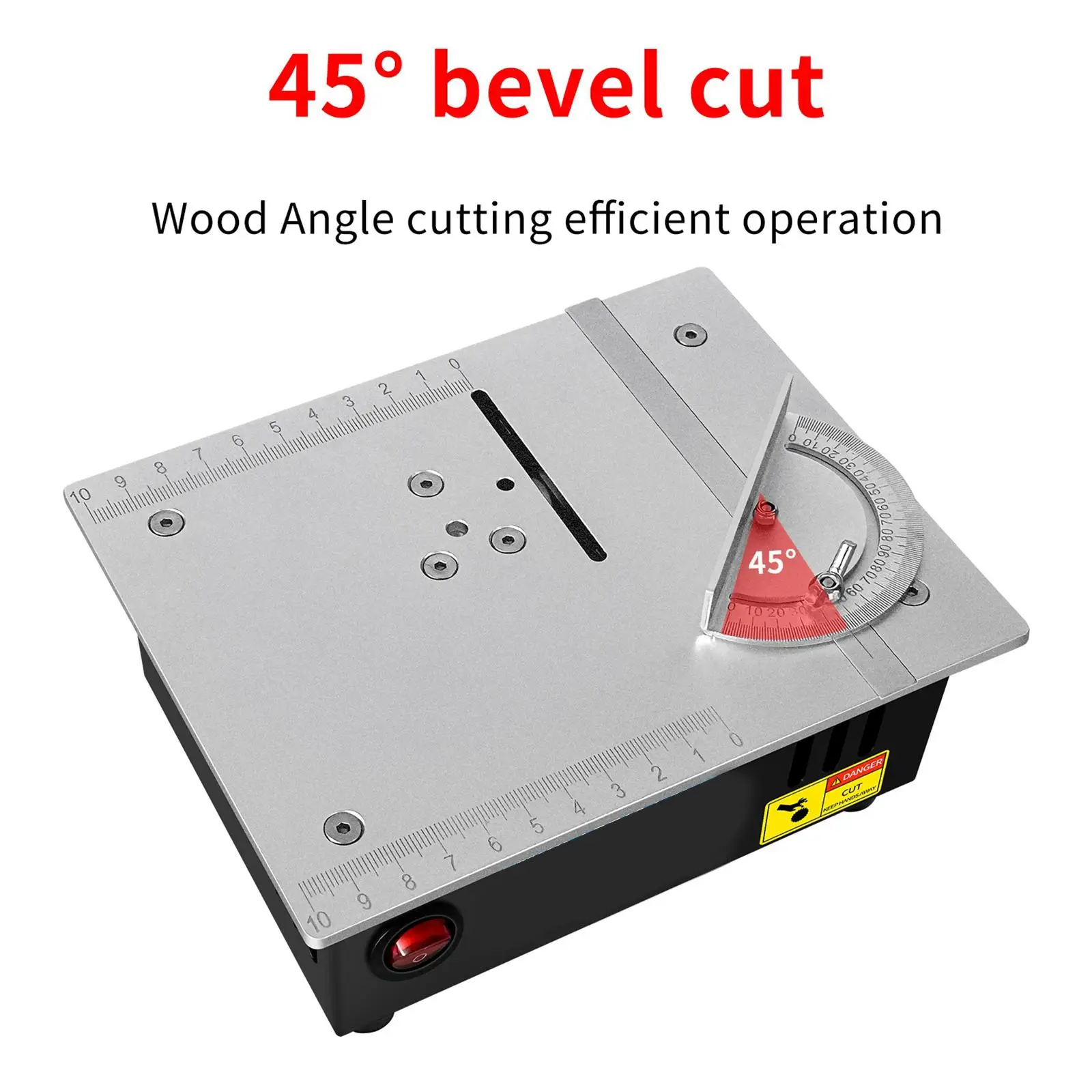 Mini Table Saw DIY Model Crafts Cutting Tool Woodworking Electric Saw Woodworking Bench Saw for Crafts Wood Aluminum Miniatures