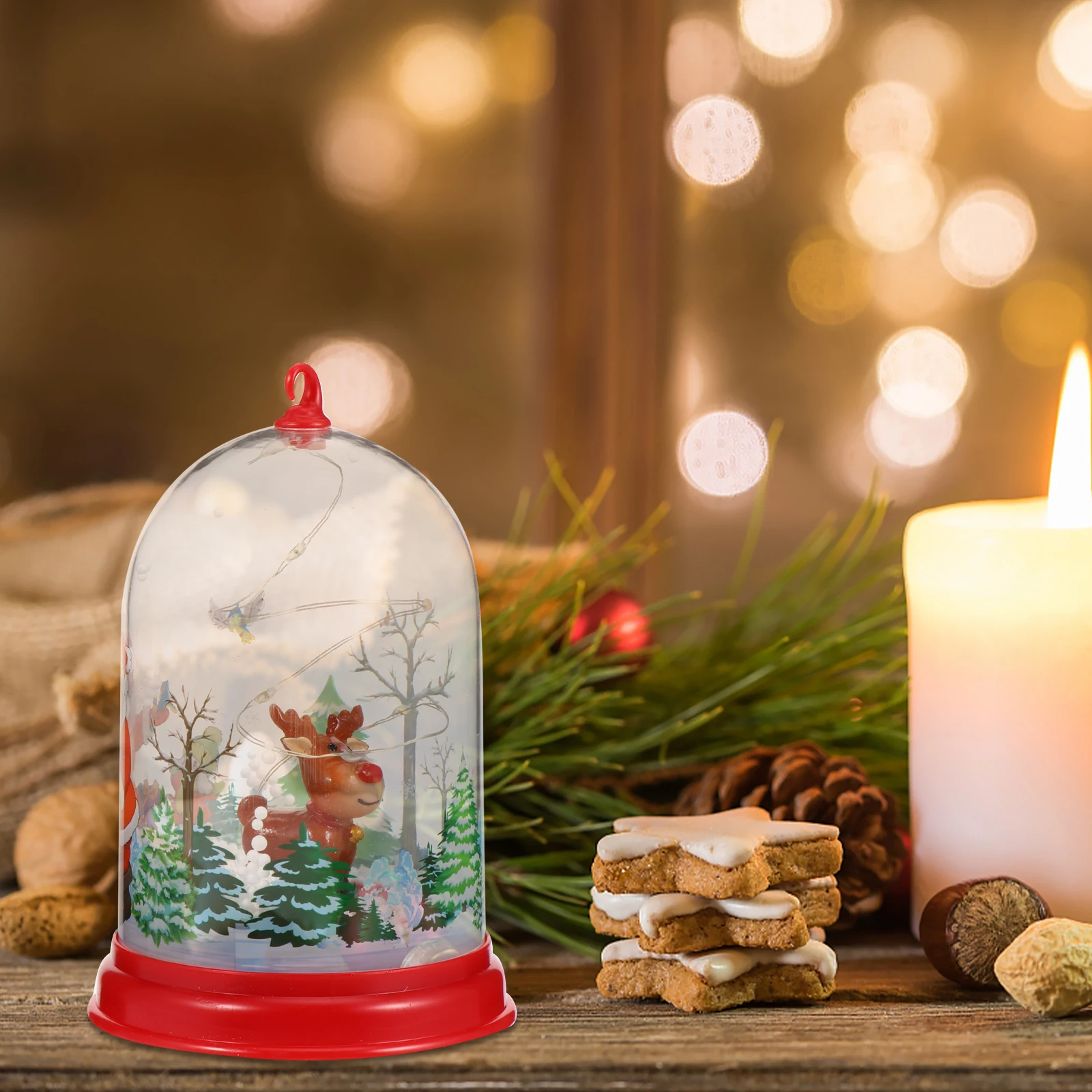 

Plastic Christmas Elk Lights Night Decorative Lighting Lamp Desktop Child 3D Hook Design Festive Atmosphere Energy Saving Eco