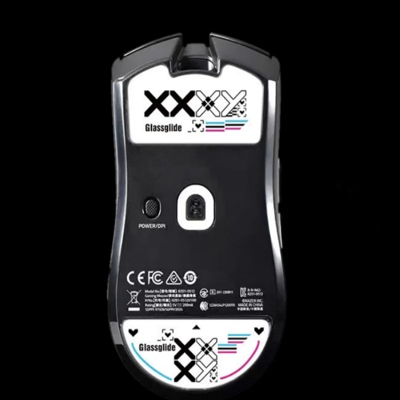 Glass Mouse Feet Skates Mouse Sensor Skate Glide Pads For Razer Viper V3 Pro Rounded Curved Edges