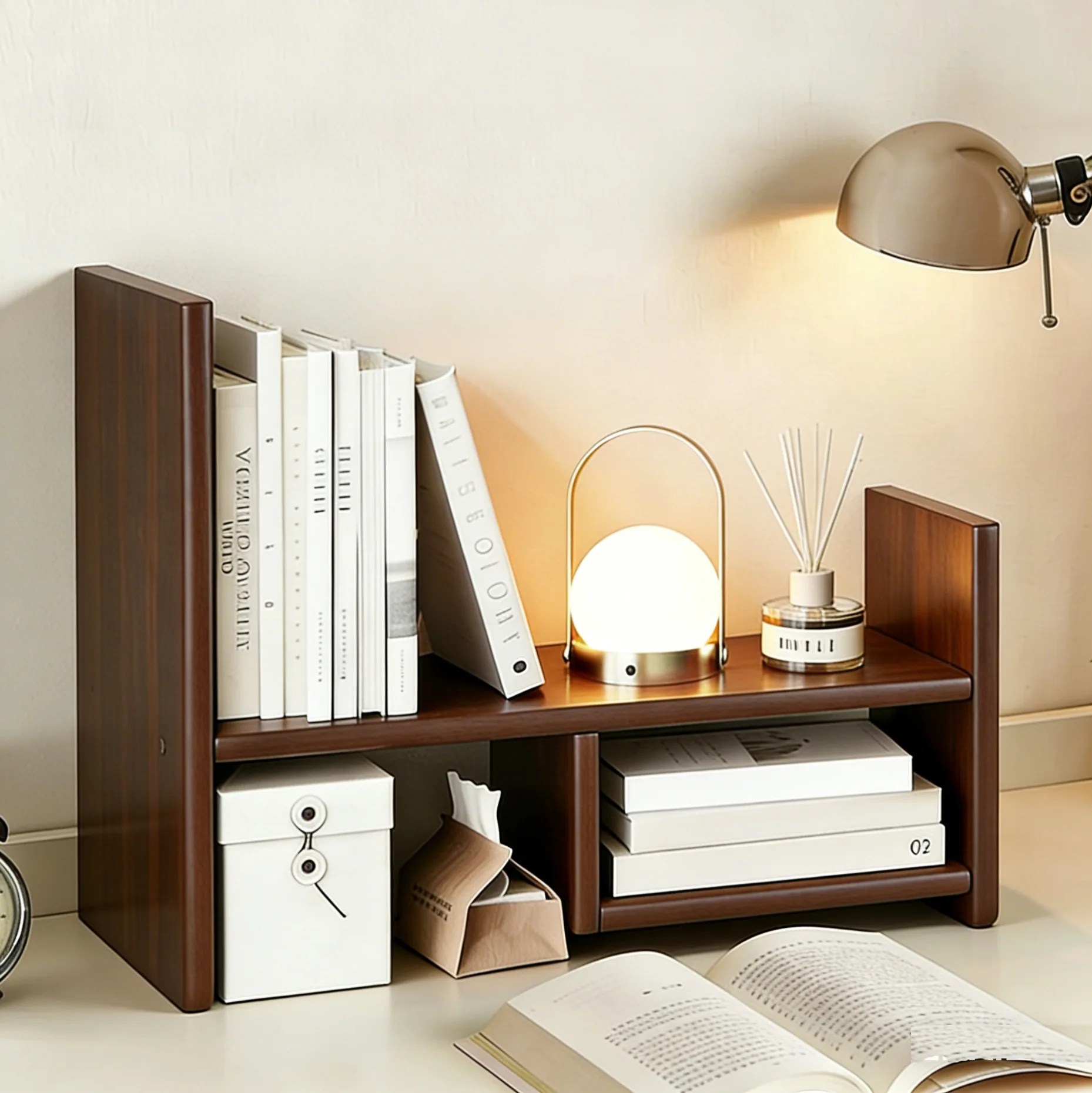 Table Solid wood bookshelf Shelf Student home countertop Corner storage rack Locker