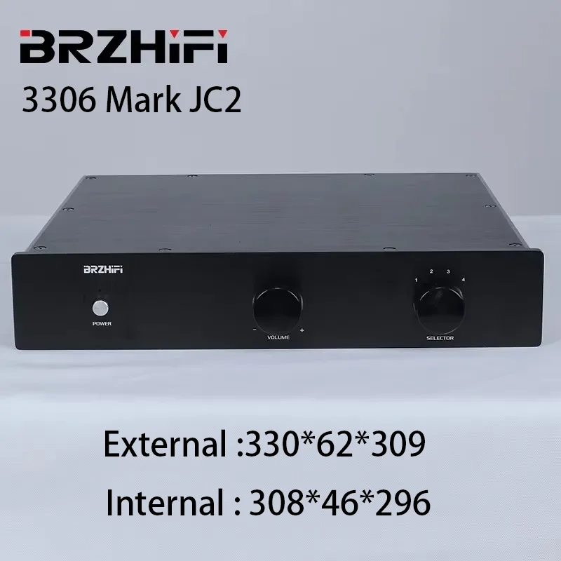 

BRZHIFI Preamplifier Audio Chassis 3306 MARK JC2 Vintage Tone Control Aluminum Alloy Case DIY High End Sound Amplifier Enclosure