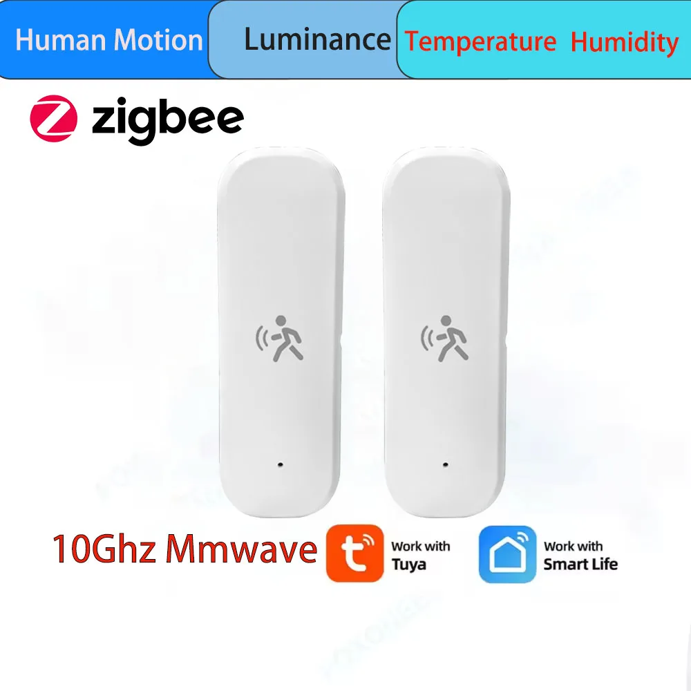 Tuya ZigBee 10G Smart Pir Motion Sensor Detector/Temperature and Humidity Sensor  Security Burglar Works With Home Assistant