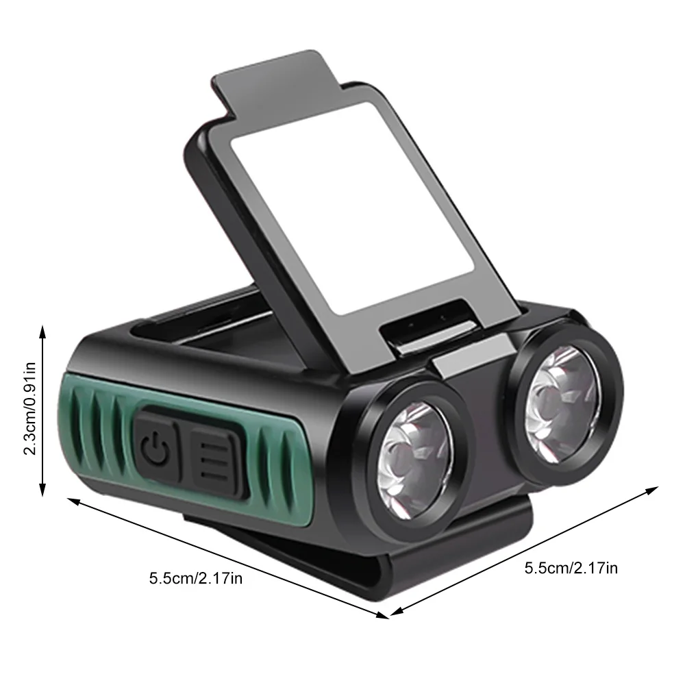 Small Portable Induction Cap Clip Headlamp USB Rechargeable Headlight Led Head Torch Head Flashlight for Camping Fishing Lantern