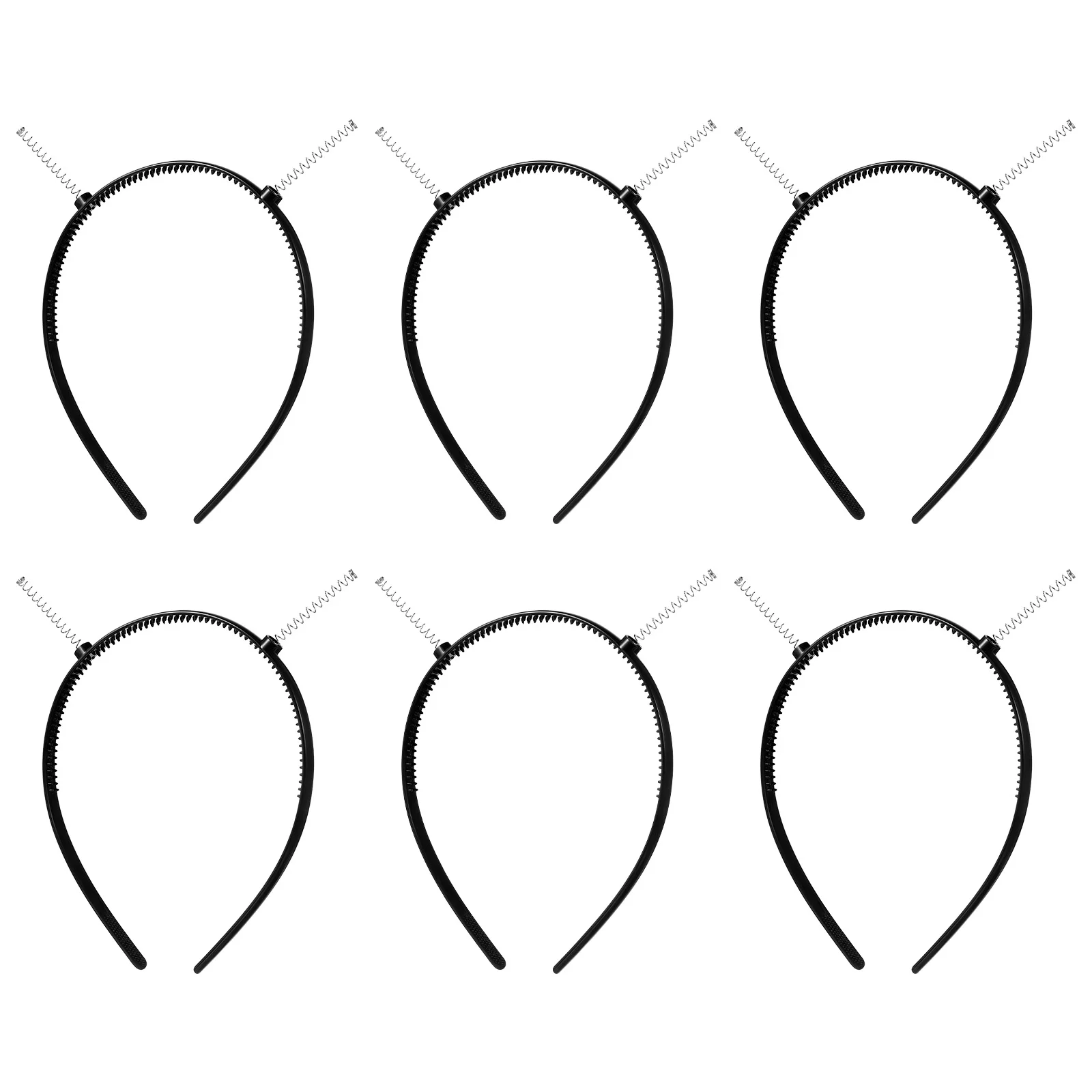 6Pcs Plastic Headbands with Teeth for Women DIY Headband Kit Non-Slip Spa and Workout Use Hair Comb Headband Plastic Headbands