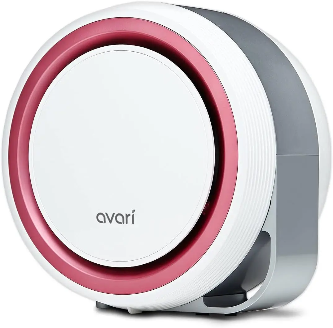 

Pink Desktop Air Purifier, Ultra Quiet Electrostatic Filter to 0.1 Micron, Made in Korea for Personal Breathing Zone