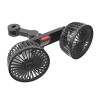 Car Cooling Fan Dual-Head USB 3 Speeds Car Fan 360 Degree Rotation for Truck Car SUV- RV- Boat Auto Vehicles Durable