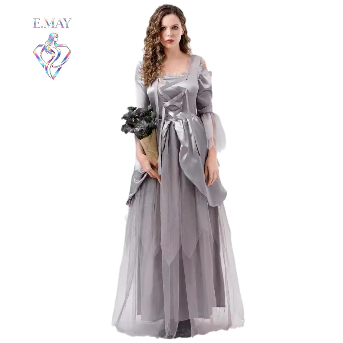 

Adult Women's Halloween Costume Ghost Bride Dress Party Performance Stage Role-playing Clothes Traditional Chinese Ethnic Style