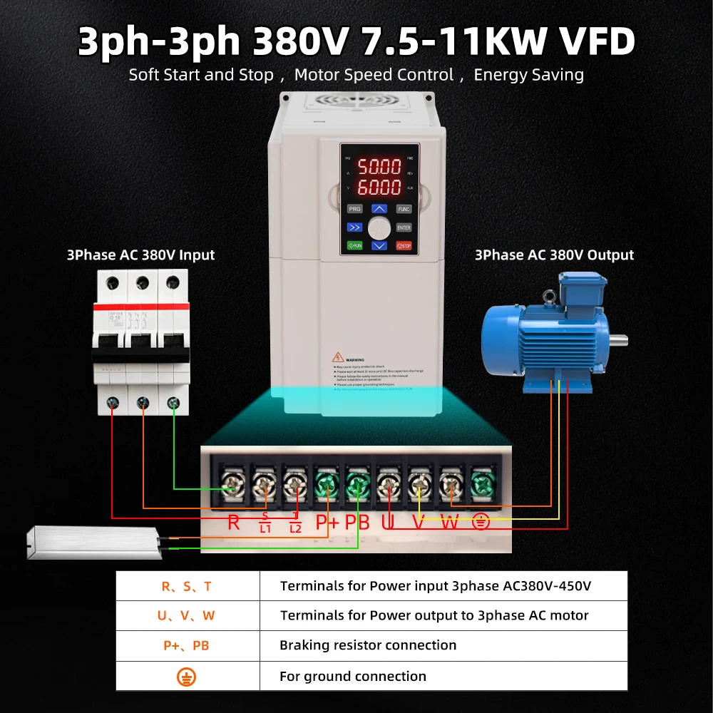 Ahzoto 3phase 380v VFD 7.5kw 1 - đánh giá và giá Vfd 11Kw Pump Controller