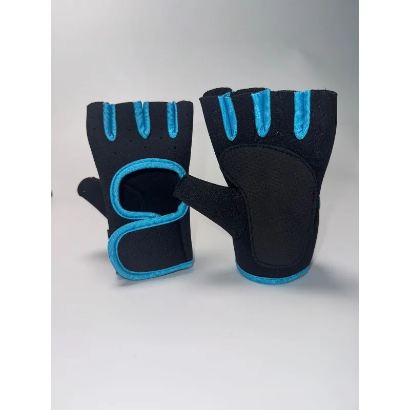 الرياضة في الهواء الطلق ركوب الدراجات دراجة اللياقة البدنية المضادة للانزلاق تنفس نصف اصبع قفازات مركبة #4