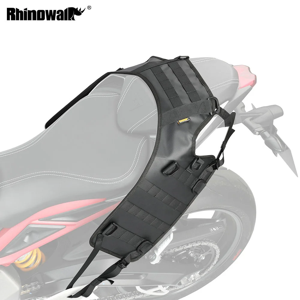 Rhinowalk Motorcycle Saddle Bag Base Fits Universal Motors Back Seat Bag Install Pad Rack Tail Side Bag Motocross Accessories