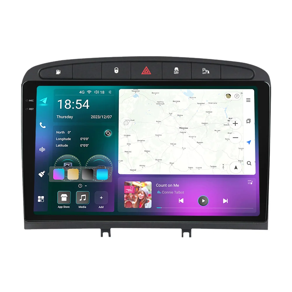 MEKEDE 24 uur verzending voor Peugeot RCZ SW 2007-2015 408 2012-Auto tereo GPS Navigatie Android Auto Carplay Head Unit - afbeelding 2