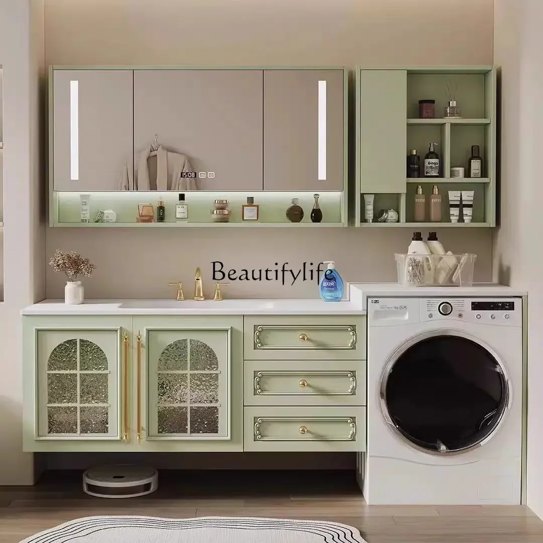 

ls 42French retro integrated basin, bathroom cabinet, toilet, washing machine integrated cabinet