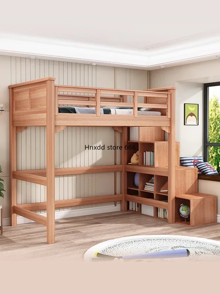 Children's combination wardrobe bed desk all solid wood multi-functional integrated combination