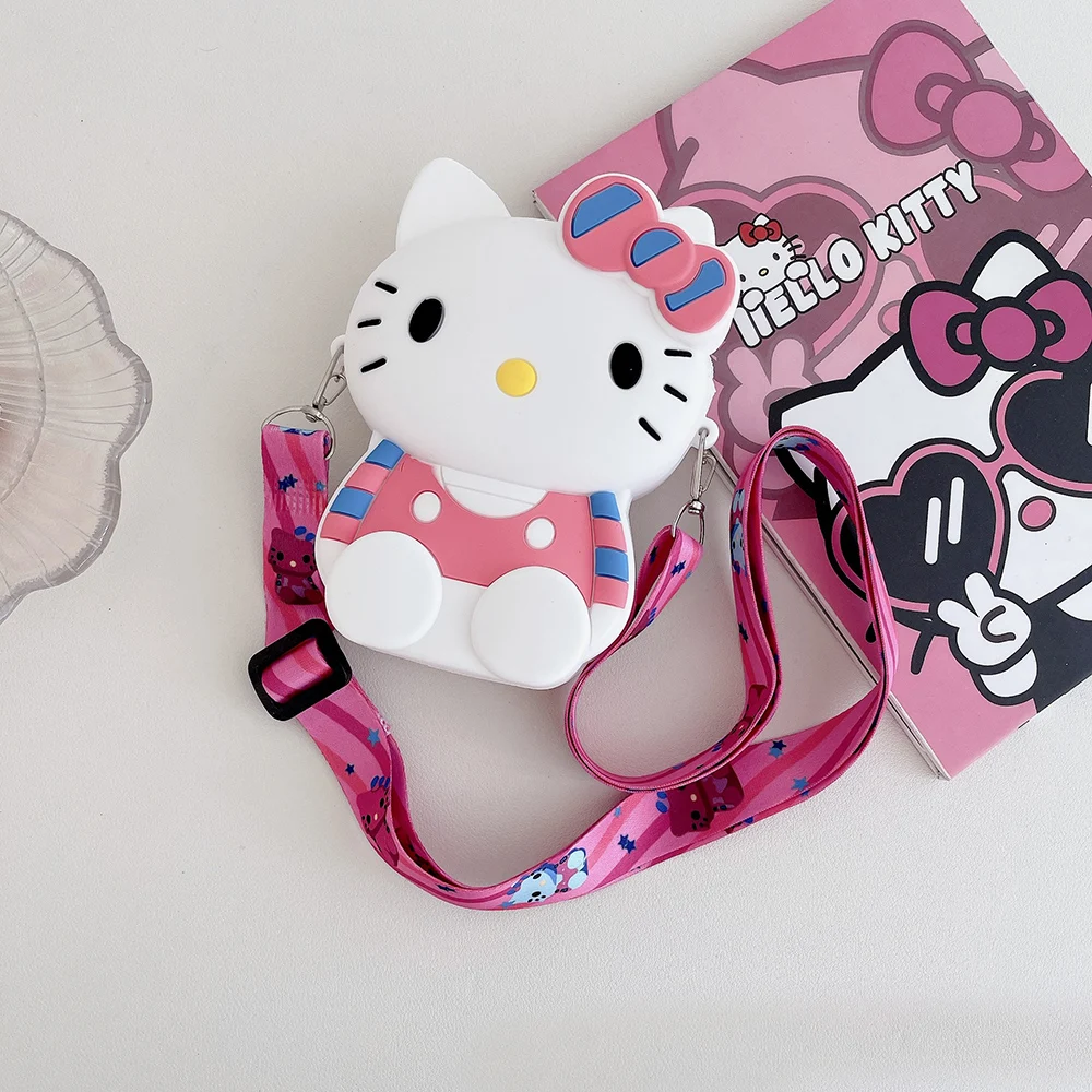 

Sanrio Kuromi детский нулевой кошелек Kawaii силиконовый водонепроницаемый кошелек для монет мультяшная кукла сумка через плечо аксессуары