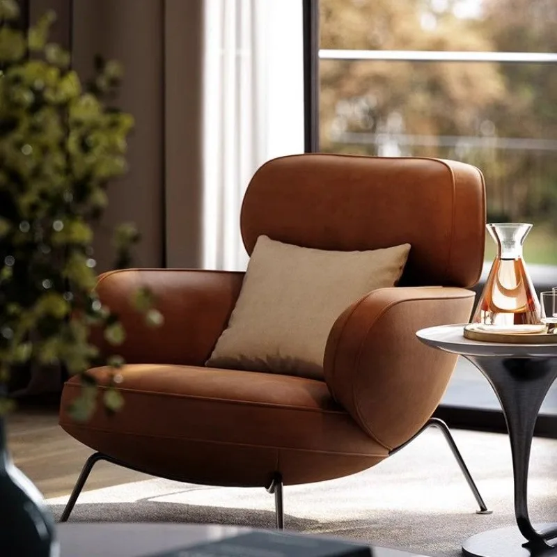 

Leather single sofa