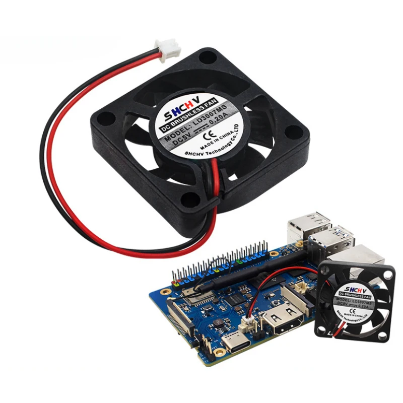 3007 Cooling Fan for Orange Pi 5 Max / 5 Pro / 5 Plus / 3B, Speed Adjustable CPU Cooler for OrangePi SBC