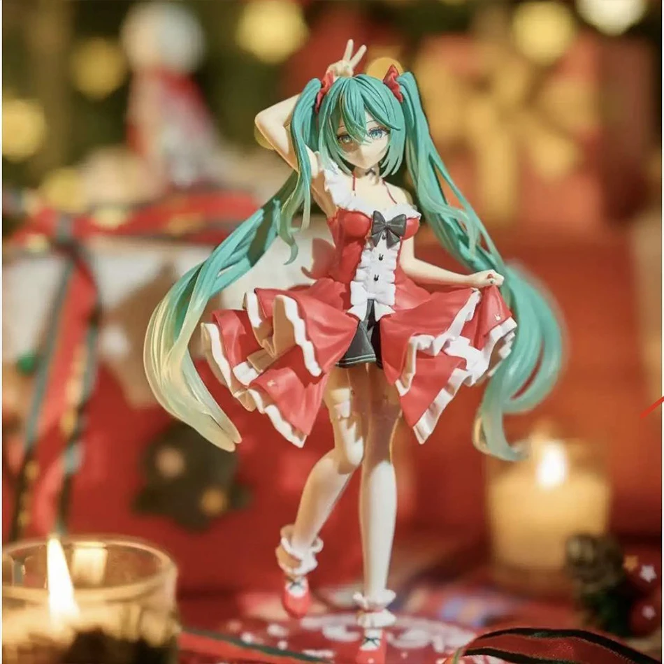 Hatsune Miku Lolita รูปแฟชั่นอะนิเมะ Miku Collection Action Figurine Kawaii น่ารักรุ่นเดสก์ท็อปเครื่องประดับของเล่น