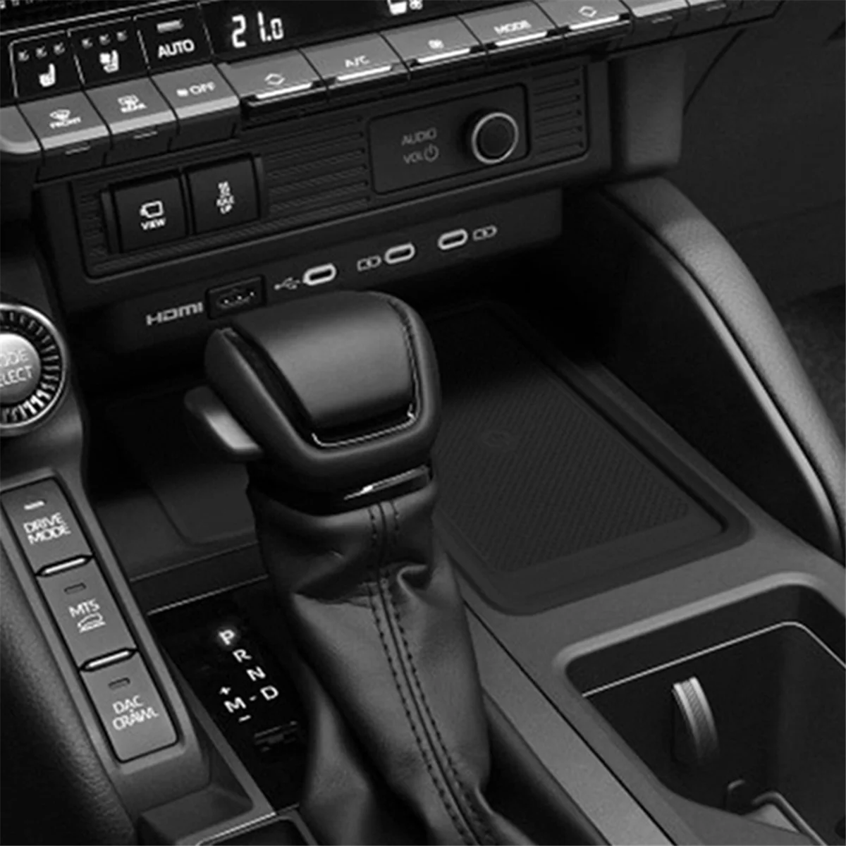 Center Console Wireless Charging Mat for Toyota Prado Land Cruiser LC250 2024 Anti-Slip Silicone Pad Accessories LHD