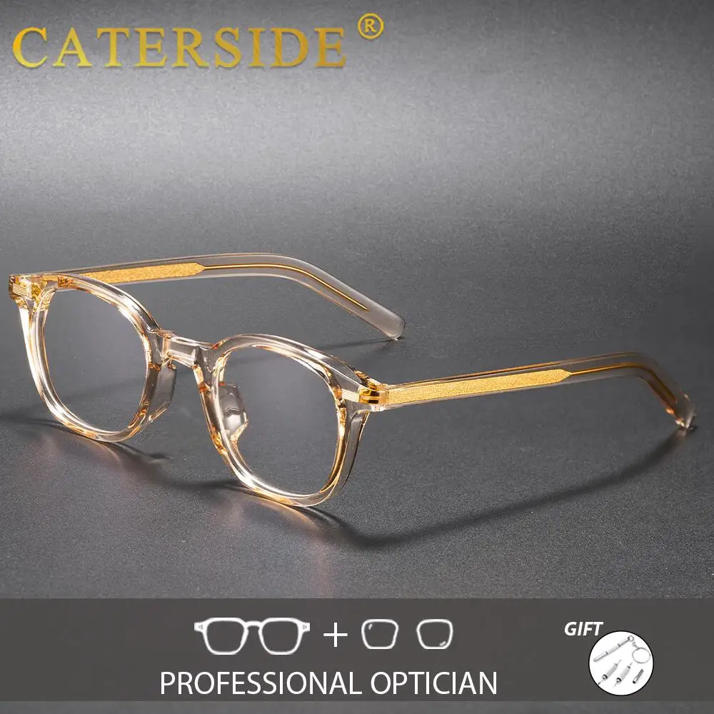 

CATERSIDE женские оптические очки высокого качества по рецепту мужские частные индивидуальные круглые линзы модные простые очки